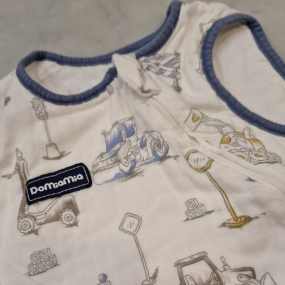 DoMiaMia Zip Up Sleep Sack Construction‎ Dump Truck Soft Sz XXL Baby Boy Sleeper